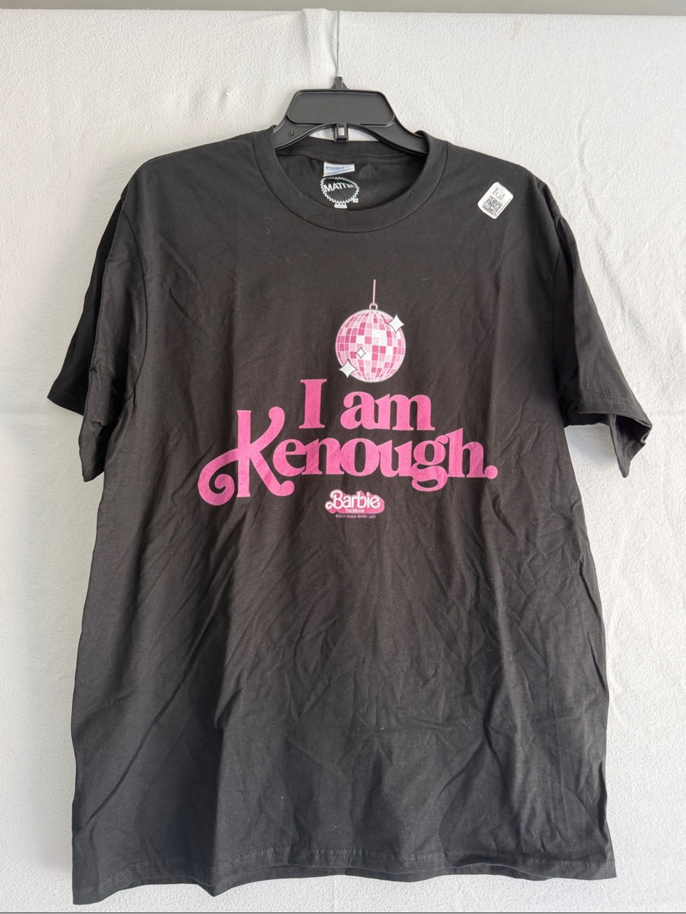 Barbie Black Tee with Pink 'I am Kenough' Graphic